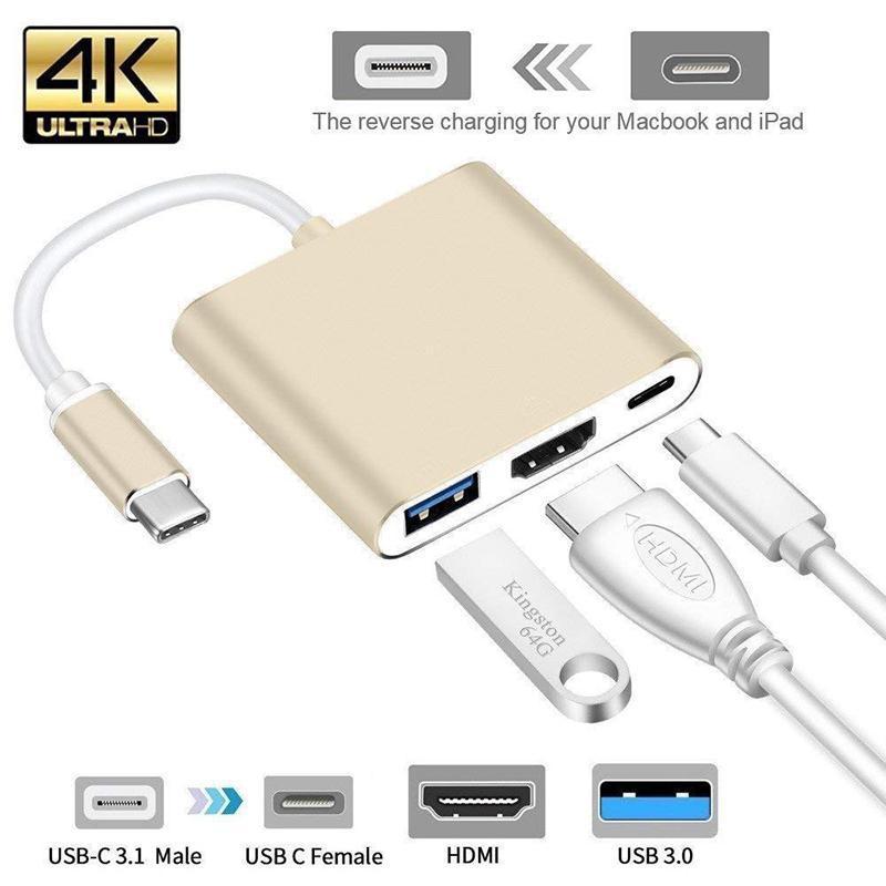 USB Type C to HDMI HDTV TV Cable Adapter Converter For USB-C Phone Tablet